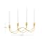 CosmoLiving by Cosmopolitan Gold Metal Contemporary Candelabra, 5" x 15" x 3"